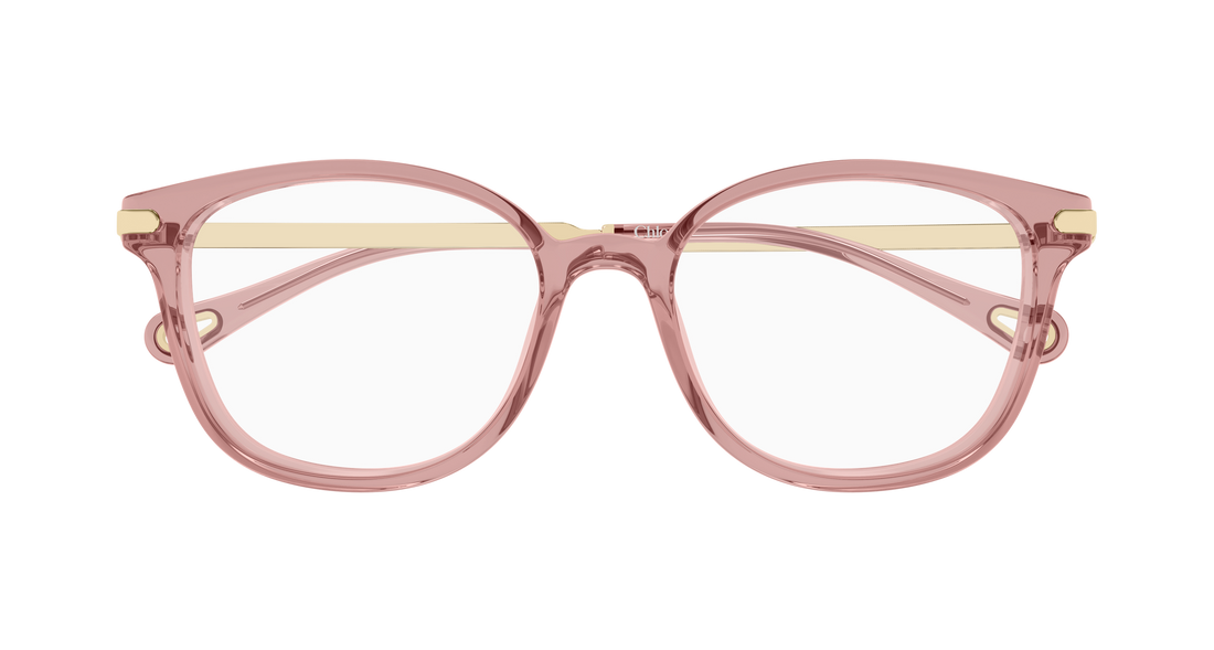 Briller chloé ch0359o 003 rosa rectangular / squared femenino størrelse 53mm - Detaljeret visning