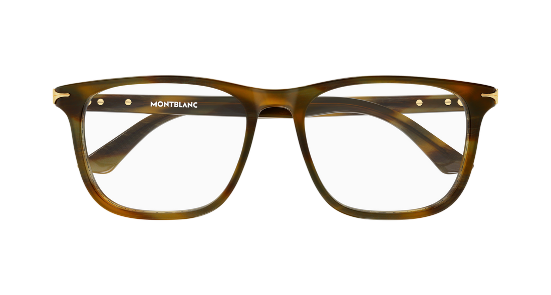 Óculos graduados montblanc mb0520ol 009 verde rectangular / squared masculino tamanho 58mm - Vista de detalhe