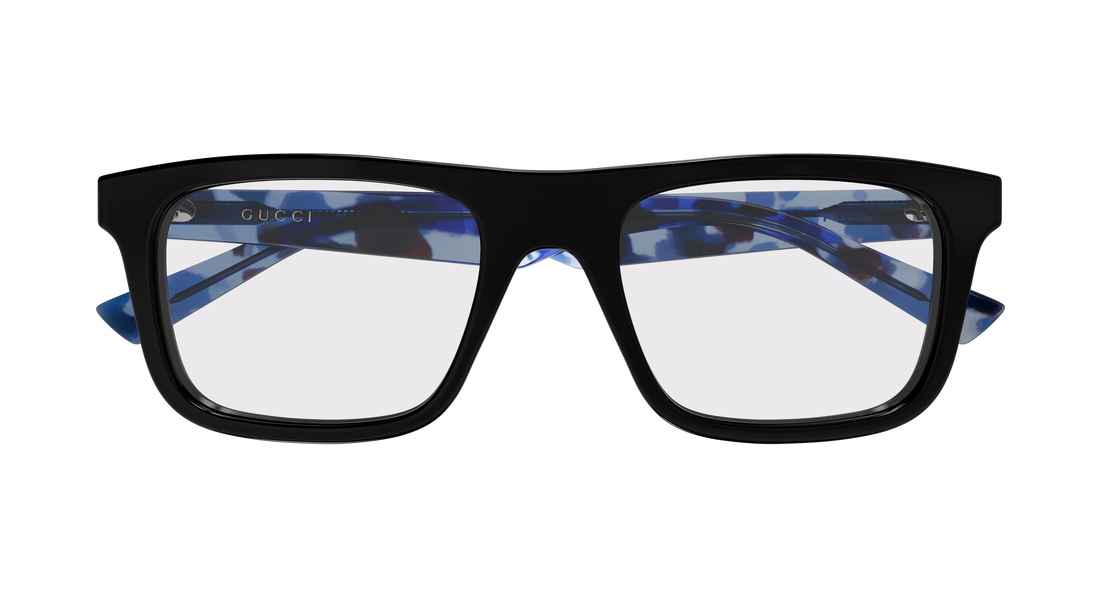 Occhiali da vista gucci gg2184o 007 negro rectangular / squared masculino taglia 55mm - Vista dettagliata