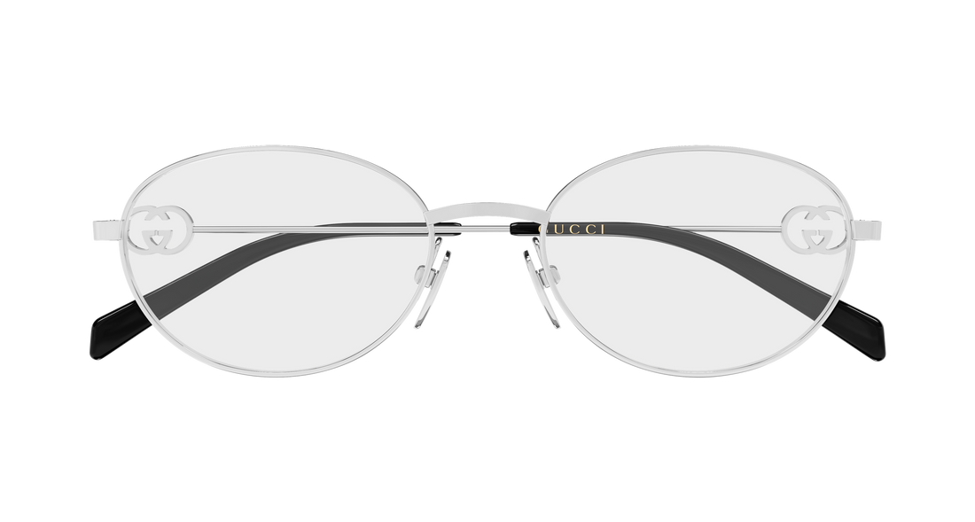 Lunettes de vue gucci gg2227o 002 plateado round/oval/panthos femenino taille 53mm - Vue détaillée