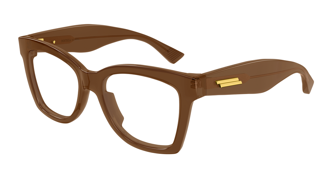 Óculos graduados bottega veneta bv1459o 004 marron butterfly femenino tamanho 52mm - Vista principal