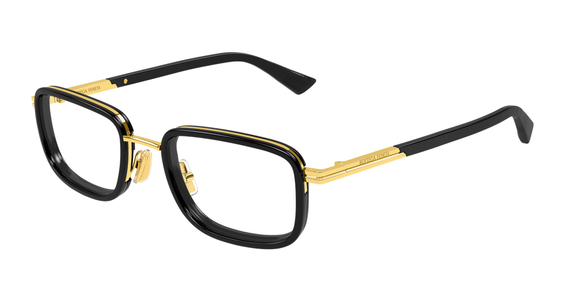 Óculos graduados bottega veneta bv1464o 005 dorado rectangular / squared masculino tamanho 53mm - Vista principal