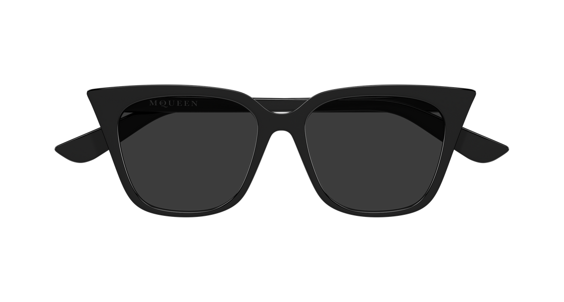 Óculos de sol alexander mcqueen am0556s 001 negro cat eye femenino tamanho 53mm - Vista de detalhe