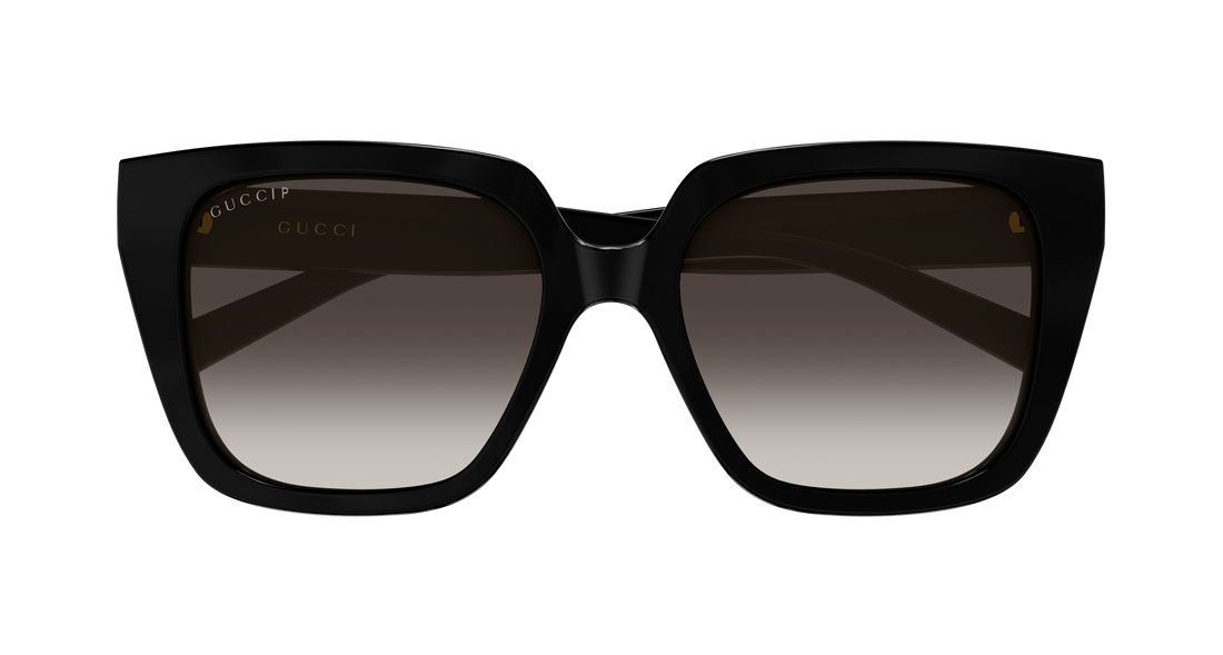Óculos de sol gucci gg2102s 005 negro butterfly femenino tamanho 54mm - Vista de detalhe