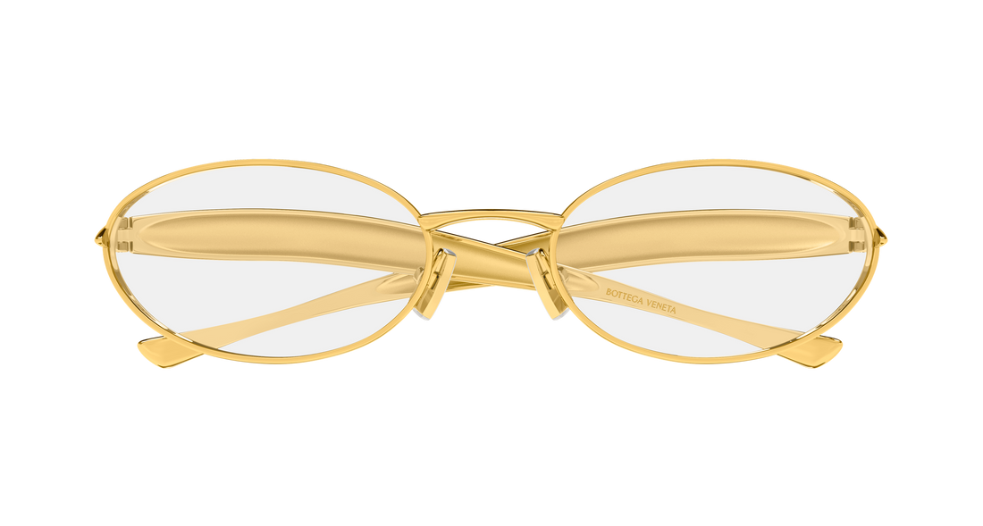 Óculos de sol bottega veneta bv1386s 008 dorado round/oval/panthos unisex tamanho 57mm - Vista de detalhe