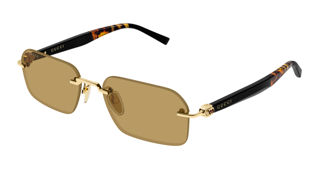 Lunettes de soleil gucci gg2259s 005 dorado rectangular / squared masculino taille 55mm - Vue principale