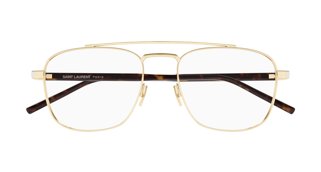 Occhiali da vista saint laurent sl 665 opt 003 dorado pilot/navigator unisex taglia 56mm - Vista dettagliata