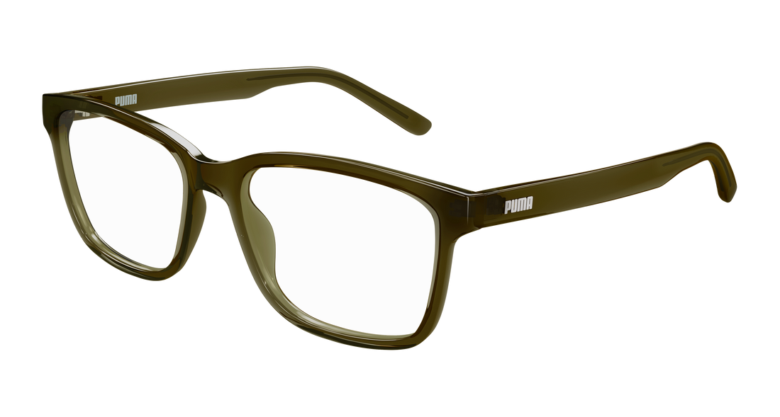 Óculos graduados puma pu0546o 007 verde rectangular / squared masculino tamanho 58mm - Vista principal