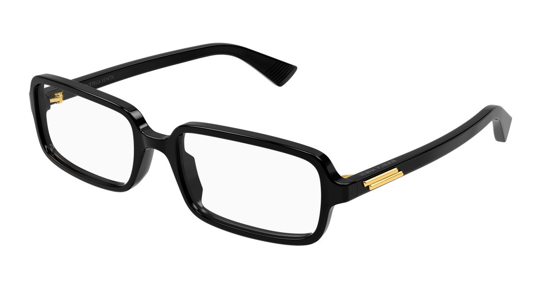 Glasögon bottega veneta bv1500o 005 negro rectangular / squared unisex storlek 54mm - Huvudvy
