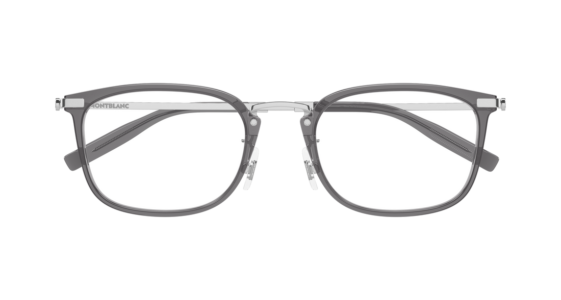 Prescription glasses montblanc mb0494oj 004 gris rectangular / squared masculino size 54mm - Detailed view