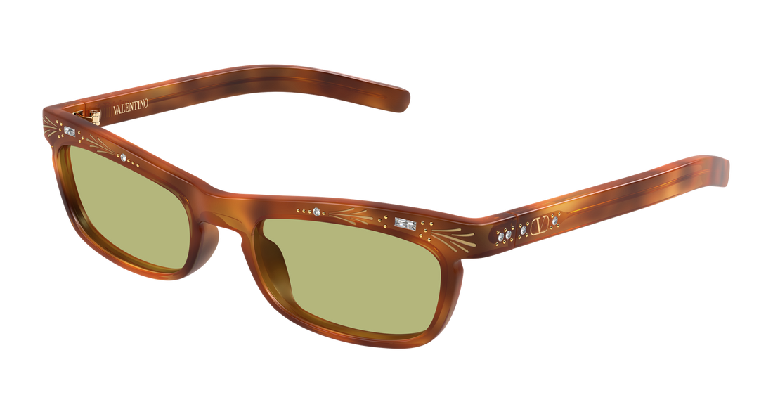 Sunglasses valentino vg0044s 005 havana rectangular / squared unisex size 52mm - Main view