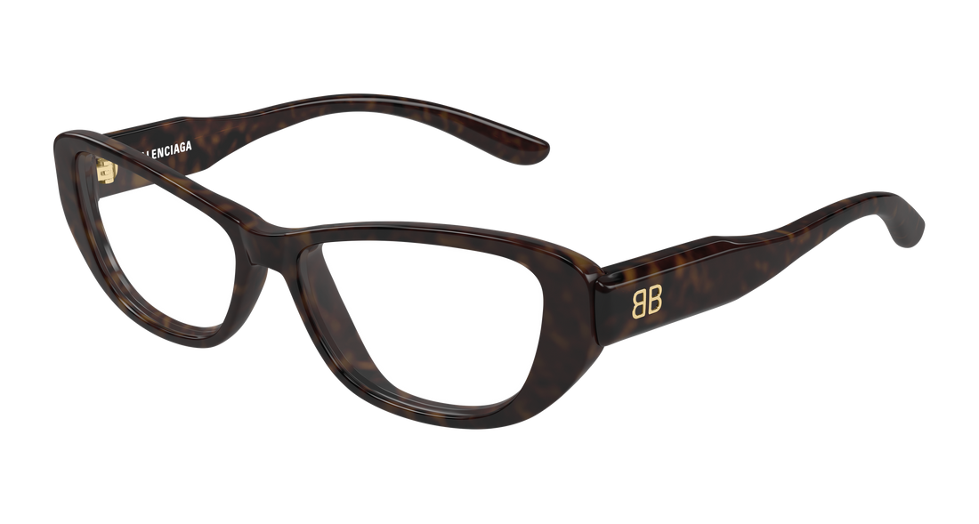 Óculos graduados balenciaga bb0514o 002 havana geometrical/directional femenino tamanho 55mm - Vista principal