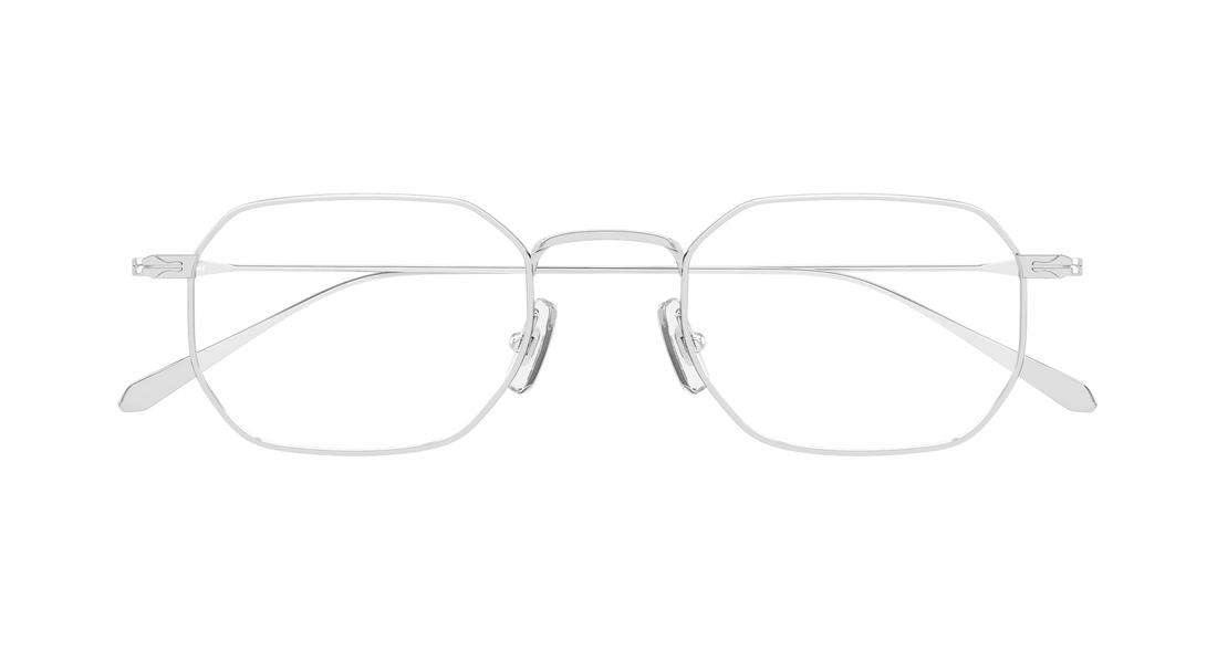 Brillen montblanc mb0474o 002 plateado rectangular / squared masculino größe 50mm - Detailansicht