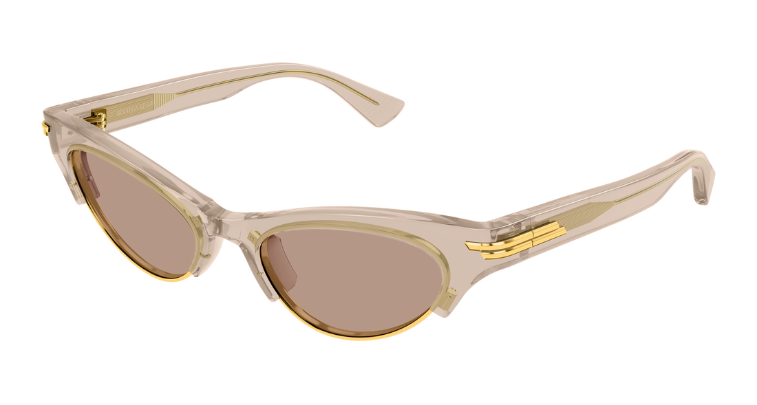 Óculos de sol bottega veneta bv1431s 005 marron cat eye femenino tamanho 52mm - Vista principal