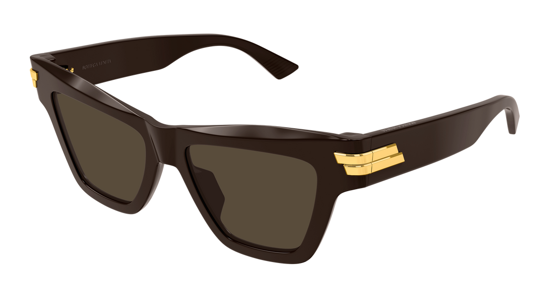 Óculos de sol bottega veneta bv1489s 004 marron cat eye femenino tamanho 53mm - Vista principal