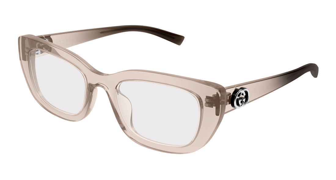 Brillen gucci gg2027o 004 marron cat eye femenino größe 52mm - Hauptansicht