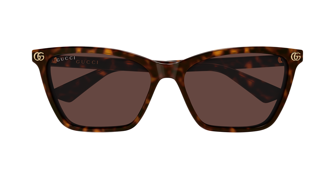 Lunettes de soleil gucci gg2111s 002 havana cat eye femenino taille 56mm - Vue détaillée