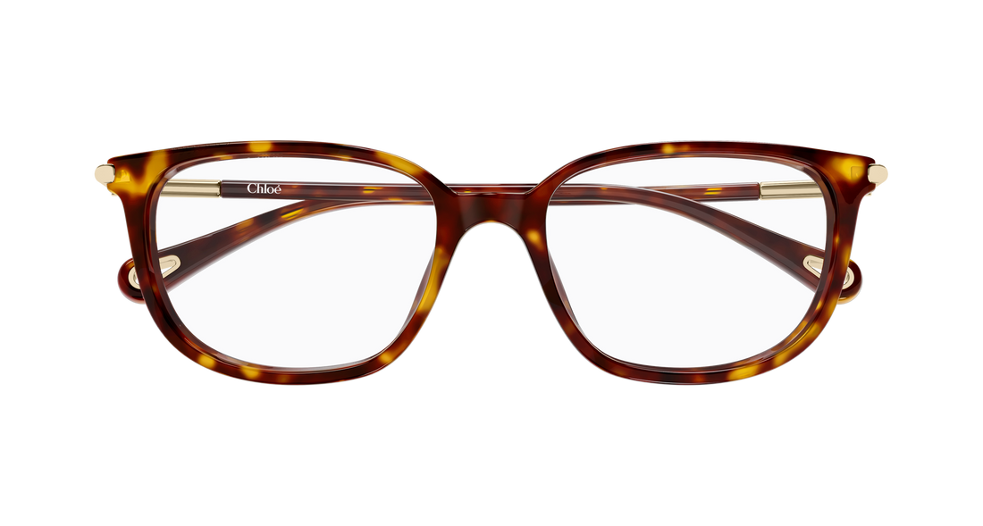 Óculos graduados chloé ch0400o 002 havana cat eye femenino tamanho 53mm - Vista de detalhe