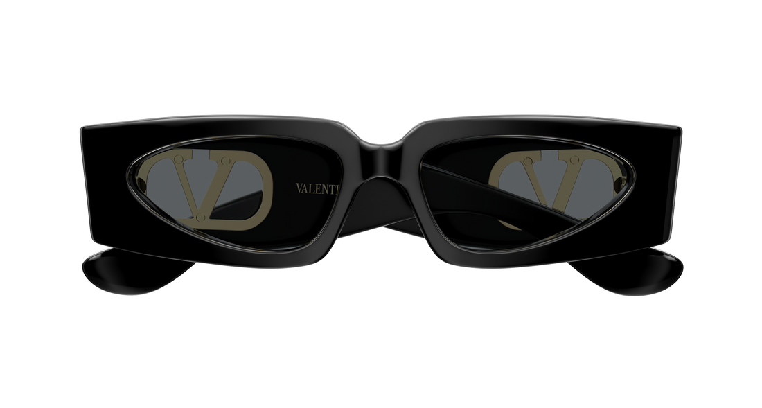 Occhiali da sole valentino vg0001s 001 negro rectangular / squared femenino taglia 53mm - Vista dettagliata