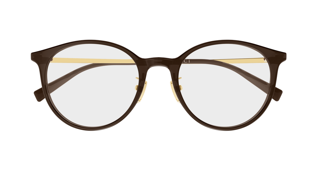 Brillen gucci gg2148oa 003 marron round/oval/panthos femenino größe 53mm - Detailansicht