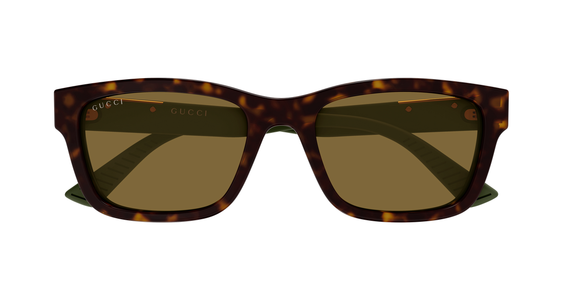 Occhiali da sole gucci gg2092sa 002 havana rectangular / squared masculino taglia 55mm - Vista dettagliata