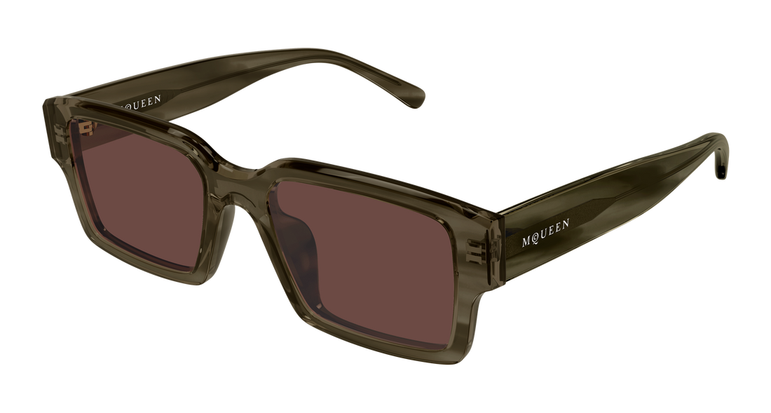 Occhiali da sole alexander mcqueen am0579s 003 havana rectangular / squared masculino taglia 53mm - Vista principale