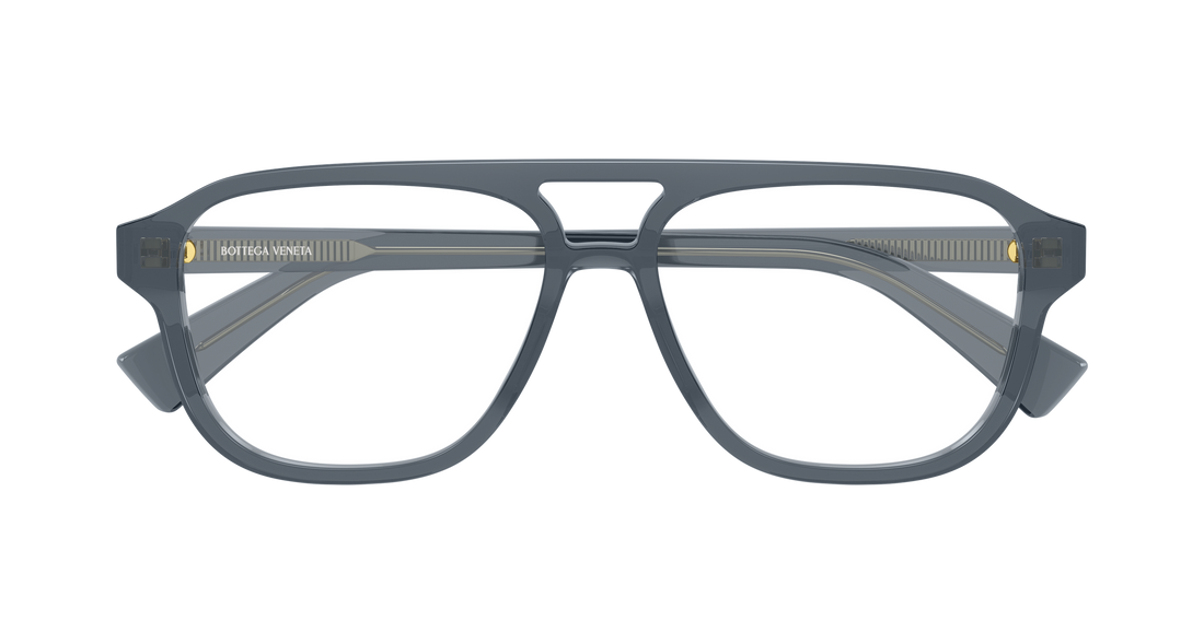Óculos graduados bottega veneta bv1294o 006 gris pilot/navigator masculino tamanho 56mm - Vista de detalhe