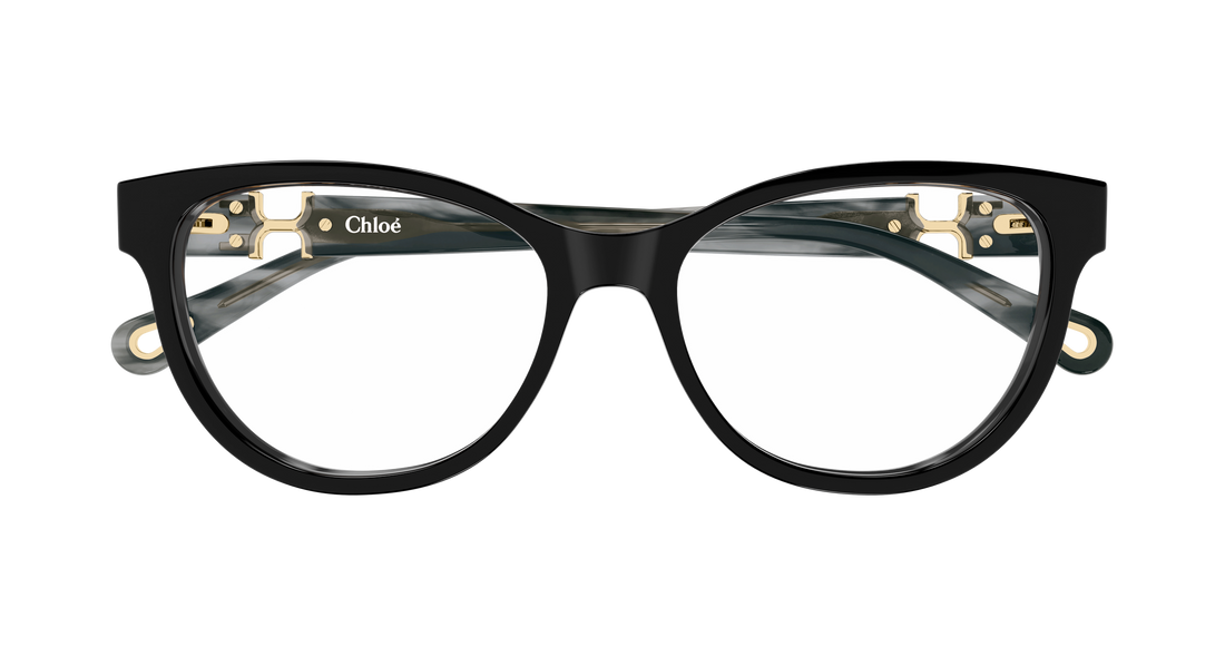 Briller chloé ch0411ol 006 negro cat eye femenino størrelse 54mm - Detaljeret visning