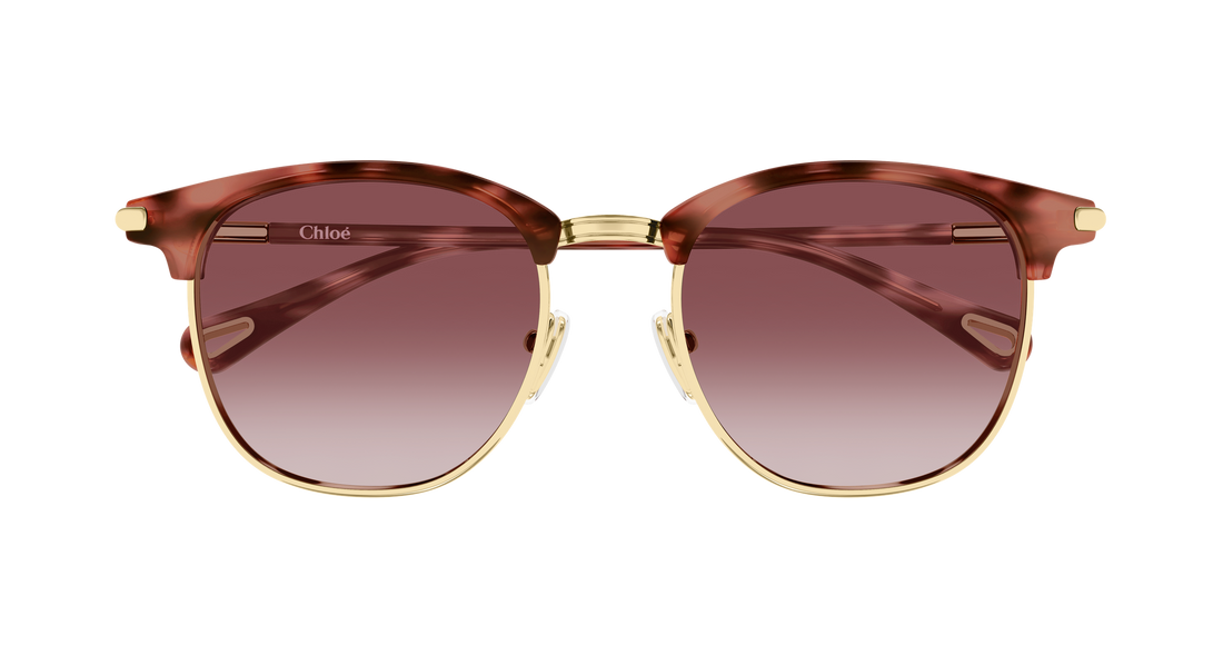 Lunettes de soleil chloé ch0384s 004 dorado round/oval/panthos femenino taille 52mm - Vue détaillée