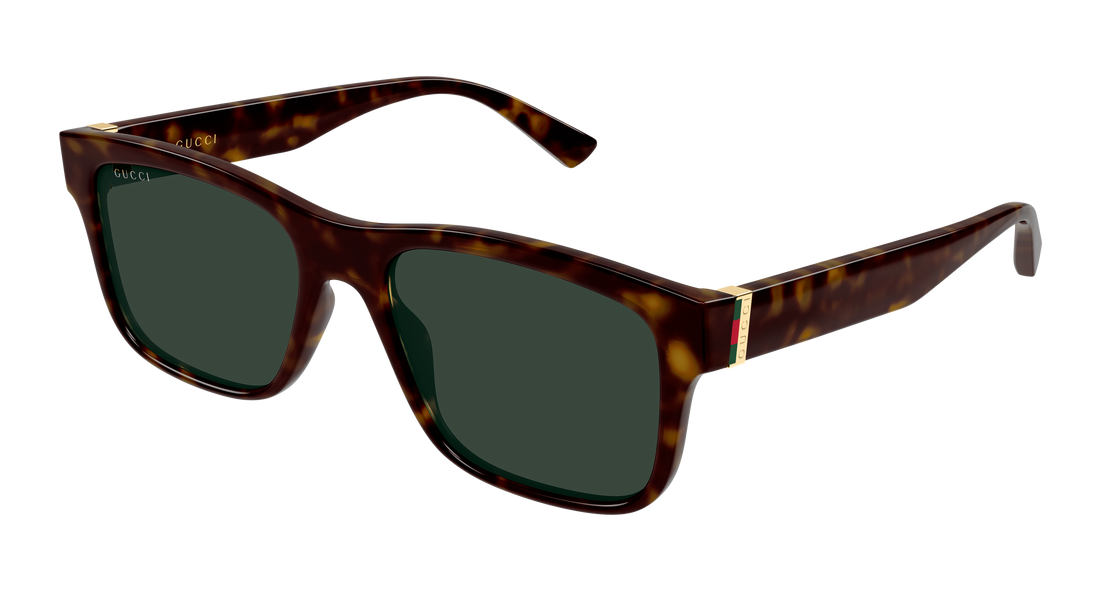 Lunettes de soleil gucci gg2085s 002 havana rectangular / squared masculino taille 55mm - Vue principale