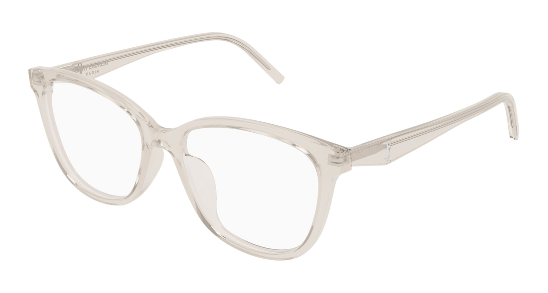 Prescription glasses saint laurent sl m187/f 004 beige cat eye femenino size 55mm - Main view