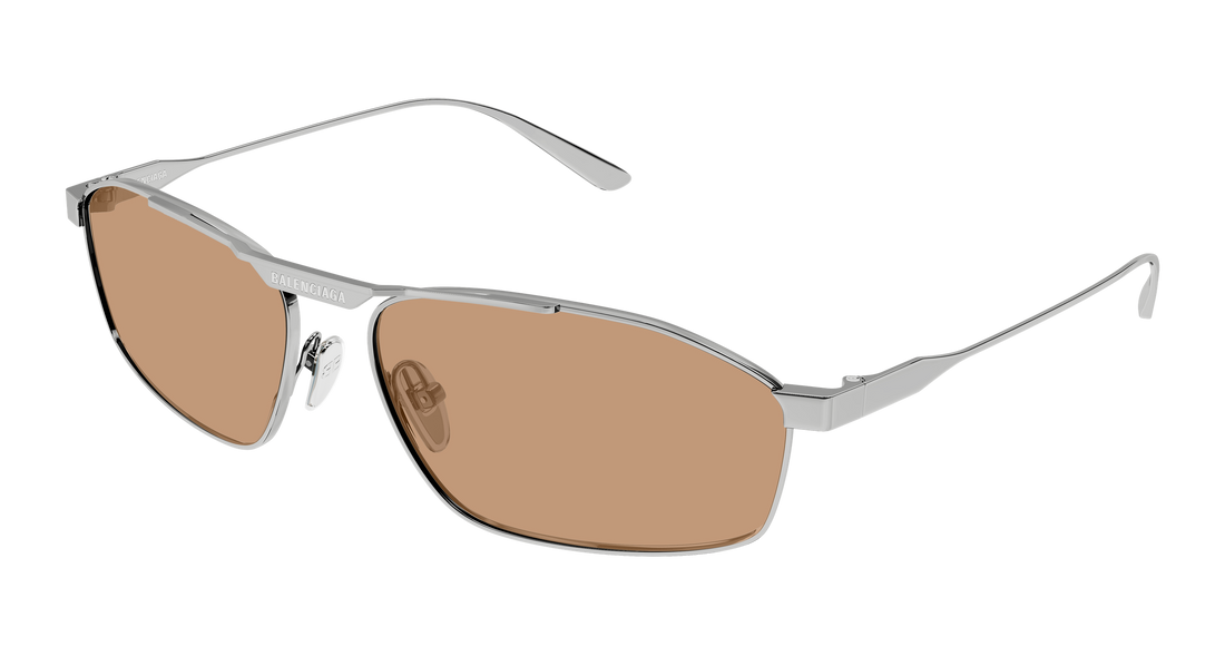 Solbriller balenciaga bb0416s 006 plateado pilot/navigator masculino størrelse 63mm - Hovedvisning