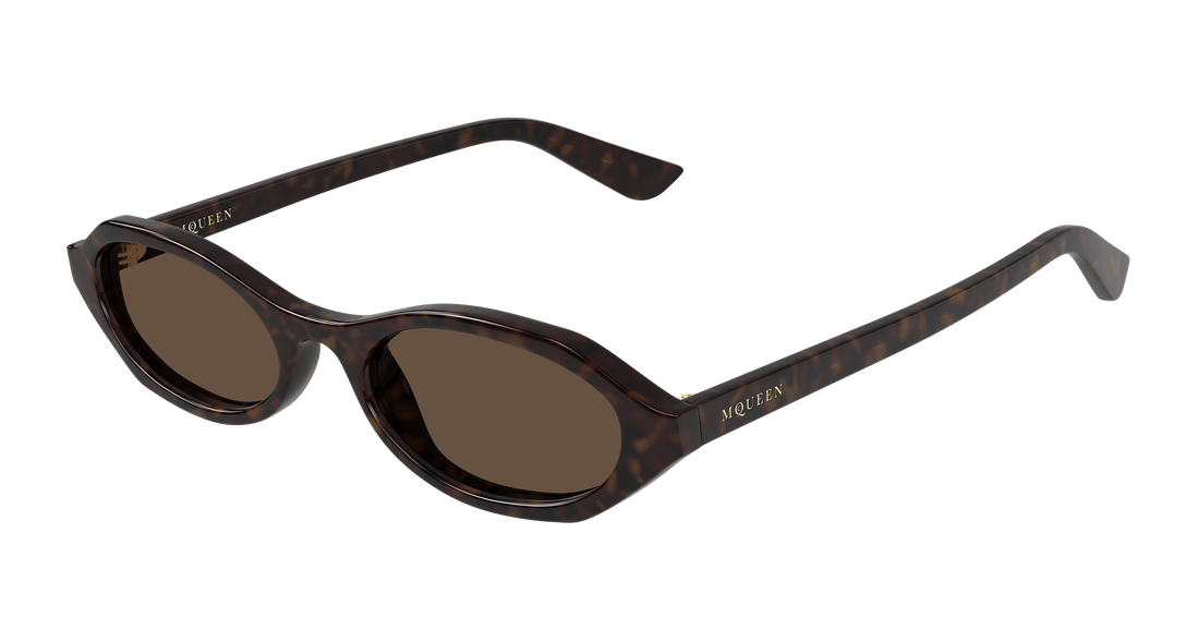 Sunglasses alexander mcqueen am0559s 002 havana round/oval/panthos femenino size 51mm - Main view