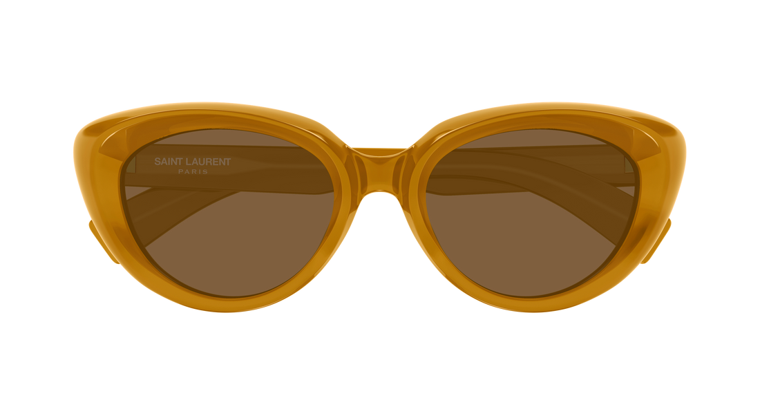 Óculos de sol saint laurent sl 859 004 amarillo cat eye femenino tamanho 53mm - Vista de detalhe