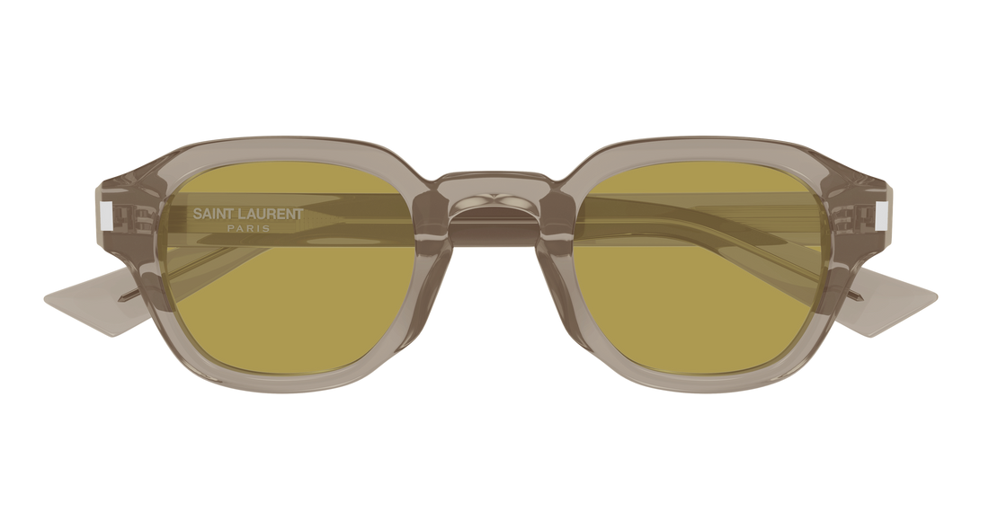 Óculos de sol saint laurent sl 946 005 marron round/oval/panthos masculino tamanho 46mm - Vista de detalhe