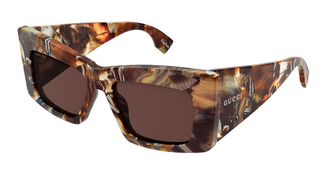 Solglasögon gucci gg2268s 001 havana cat eye femenino storlek 53mm - Huvudvy
