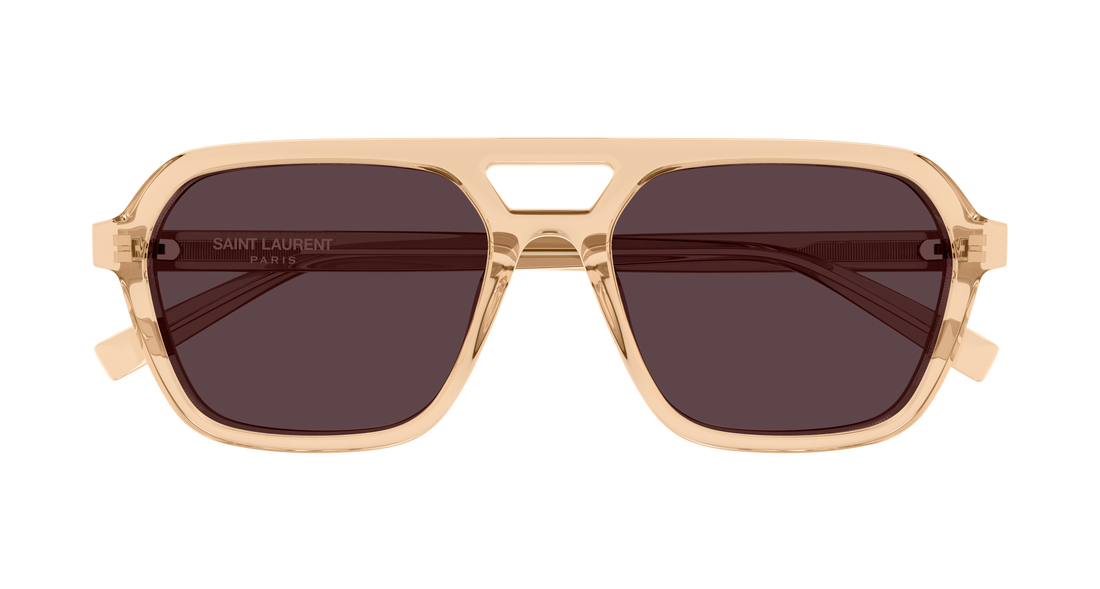 Sunglasses saint laurent sl 905 004 amarillo rectangular / squared unisex size 55mm - Detailed view