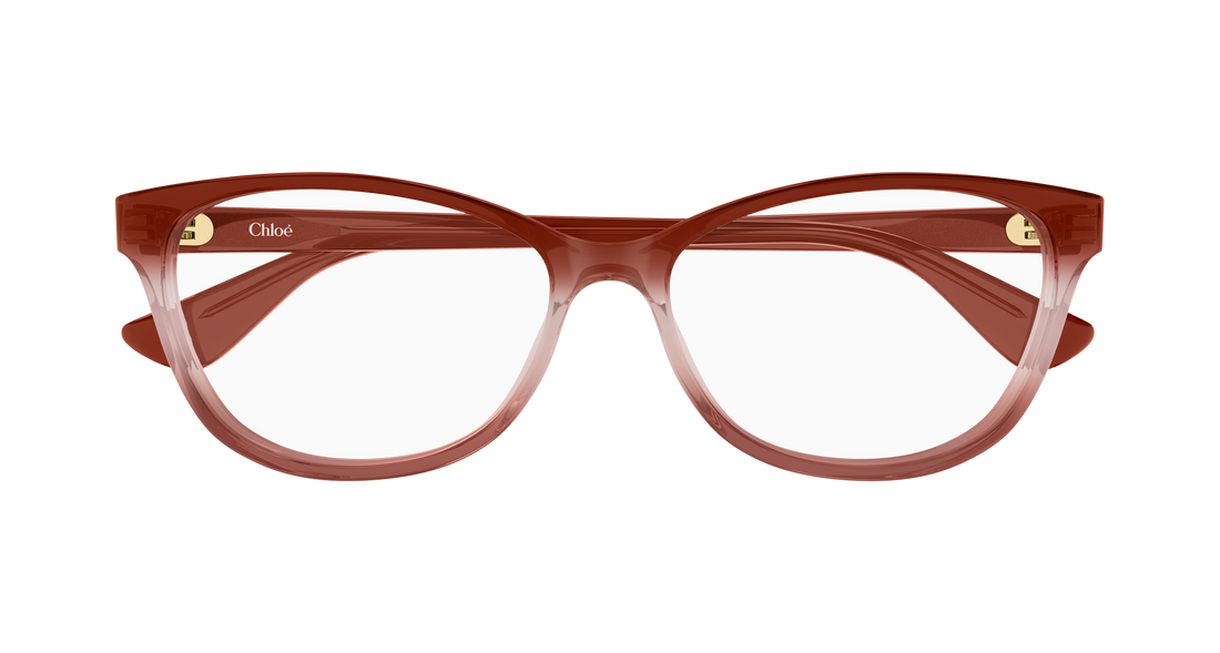 Óculos graduados chloé ch0394ol 009 rojo cat eye femenino tamanho 57mm - Vista de detalhe