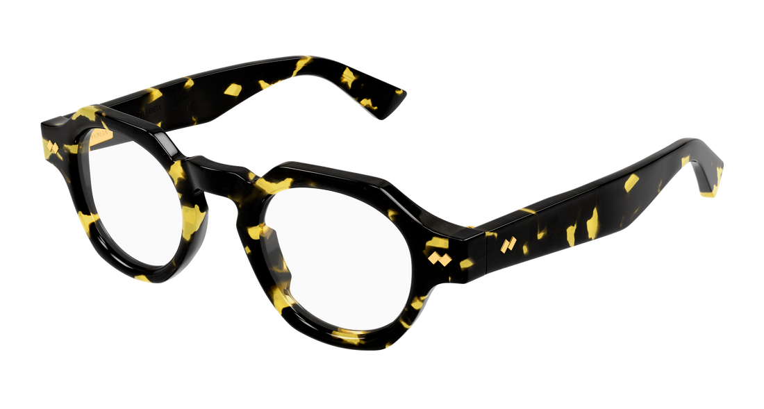 Óculos graduados bottega veneta bv1487o 002 havana round/oval/panthos unisex tamanho 44mm - Vista principal
