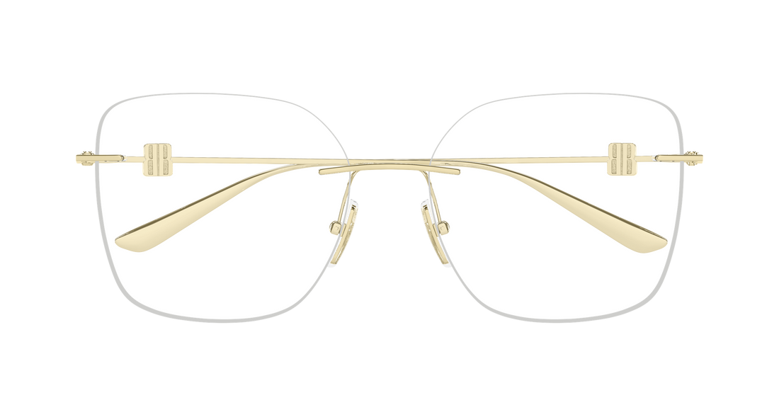 Lunettes de vue balenciaga bb0537o 003 dorado rectangular / squared femenino taille 58mm - Vue détaillée