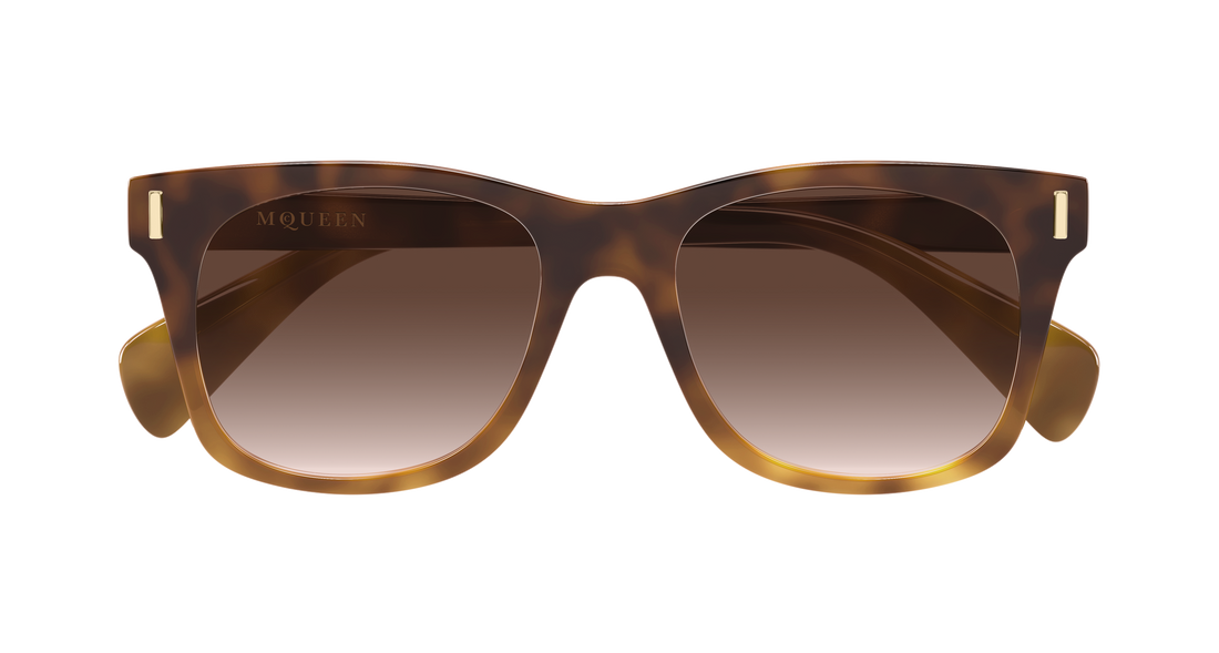Sonnenbrillen alexander mcqueen am0551s 002 havana rectangular / squared masculino größe 52mm - Detailansicht