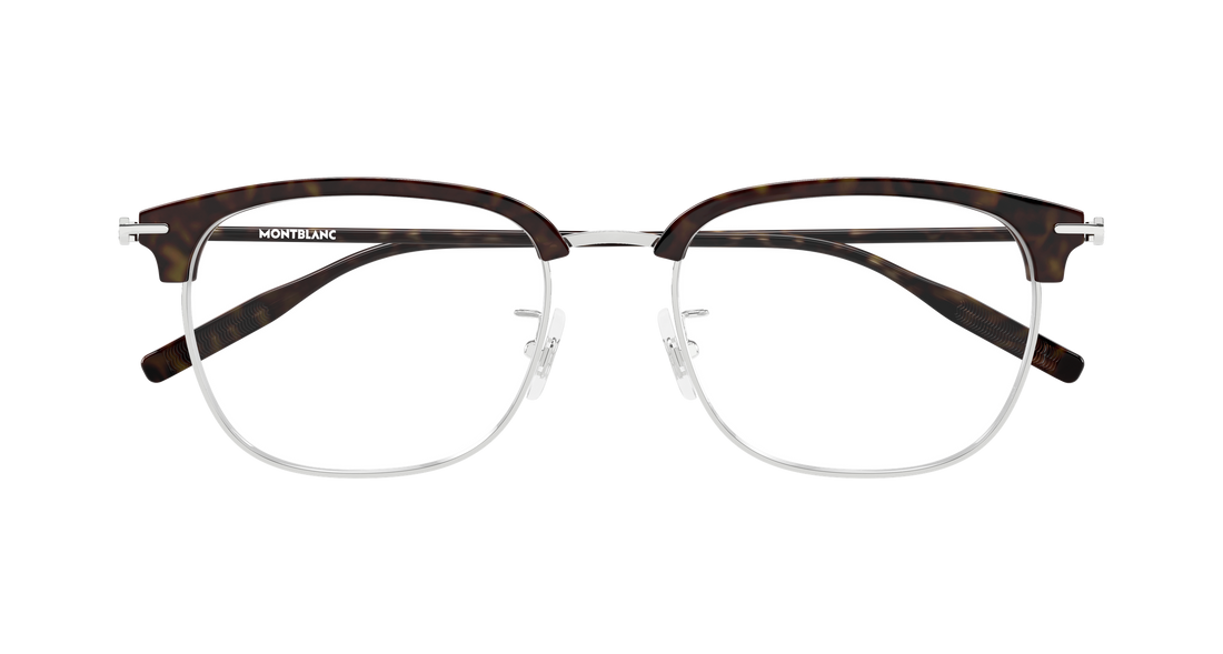Occhiali da vista montblanc mb0492oa 003 plateado rectangular / squared masculino taglia 55mm - Vista dettagliata