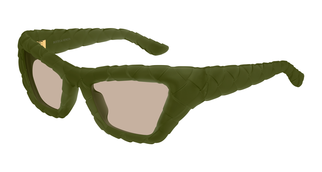 Óculos de sol bottega veneta bv1438s 003 verde cat eye femenino tamanho 56mm - Vista principal