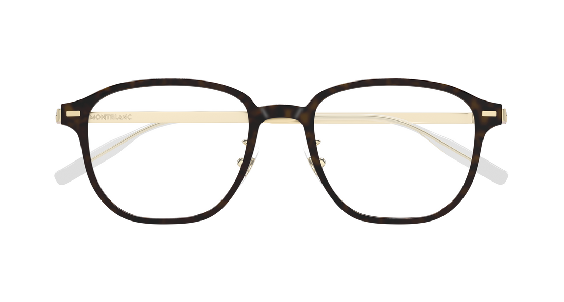 Occhiali da vista montblanc mb0466oa 003 havana geometrical/directional masculino taglia 52mm - Vista dettagliata