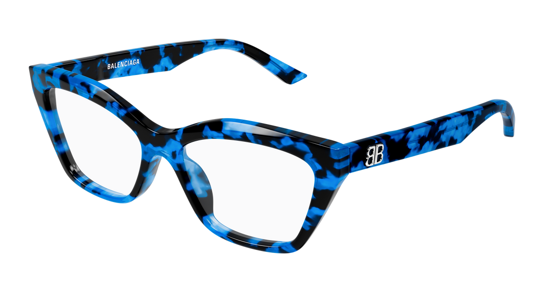 Occhiali da vista balenciaga bb0342o 016 azul cat eye femenino taglia 55mm - Vista principale