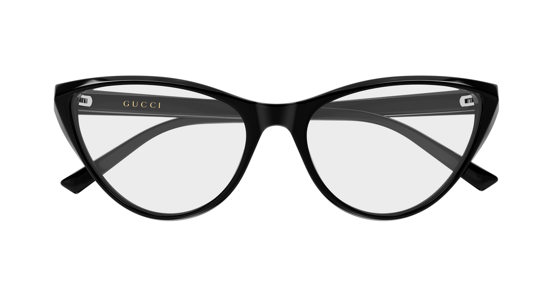 Óculos graduados gucci gg2205o 001 negro cat eye femenino tamanho 55mm - Vista de detalhe