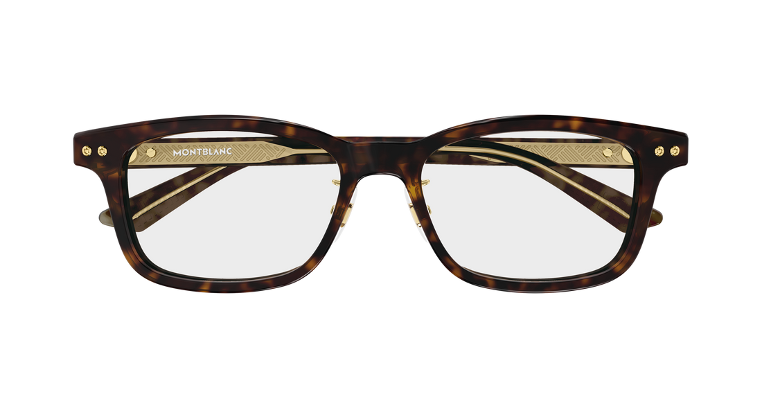 Glasögon montblanc mb0533oj 003 havana rectangular / squared masculino storlek 53mm - Detaljvy