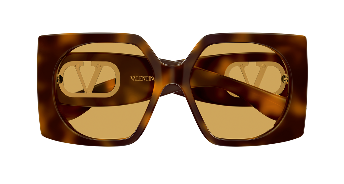 Sunglasses valentino vg0002s 002 havana rectangular / squared femenino size 55mm - Detailed view