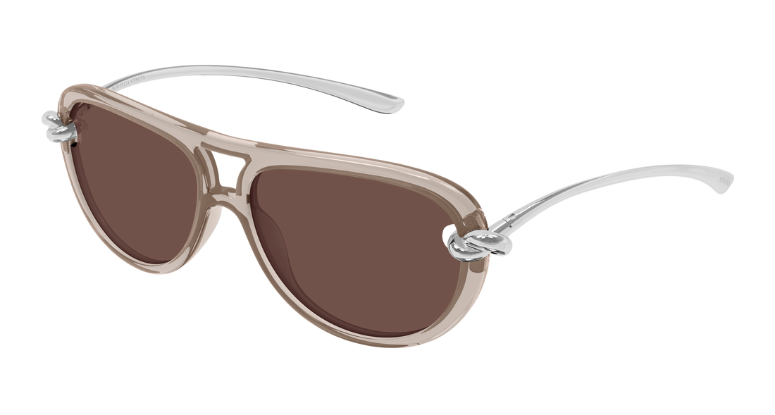 Óculos de sol bottega veneta bv1418s 008 marron pilot/navigator femenino tamanho 58mm - Vista principal