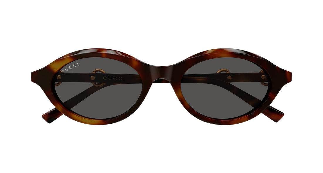 Óculos de sol gucci gg2215s 003 havana round/oval/panthos femenino tamanho 51mm - Vista de detalhe